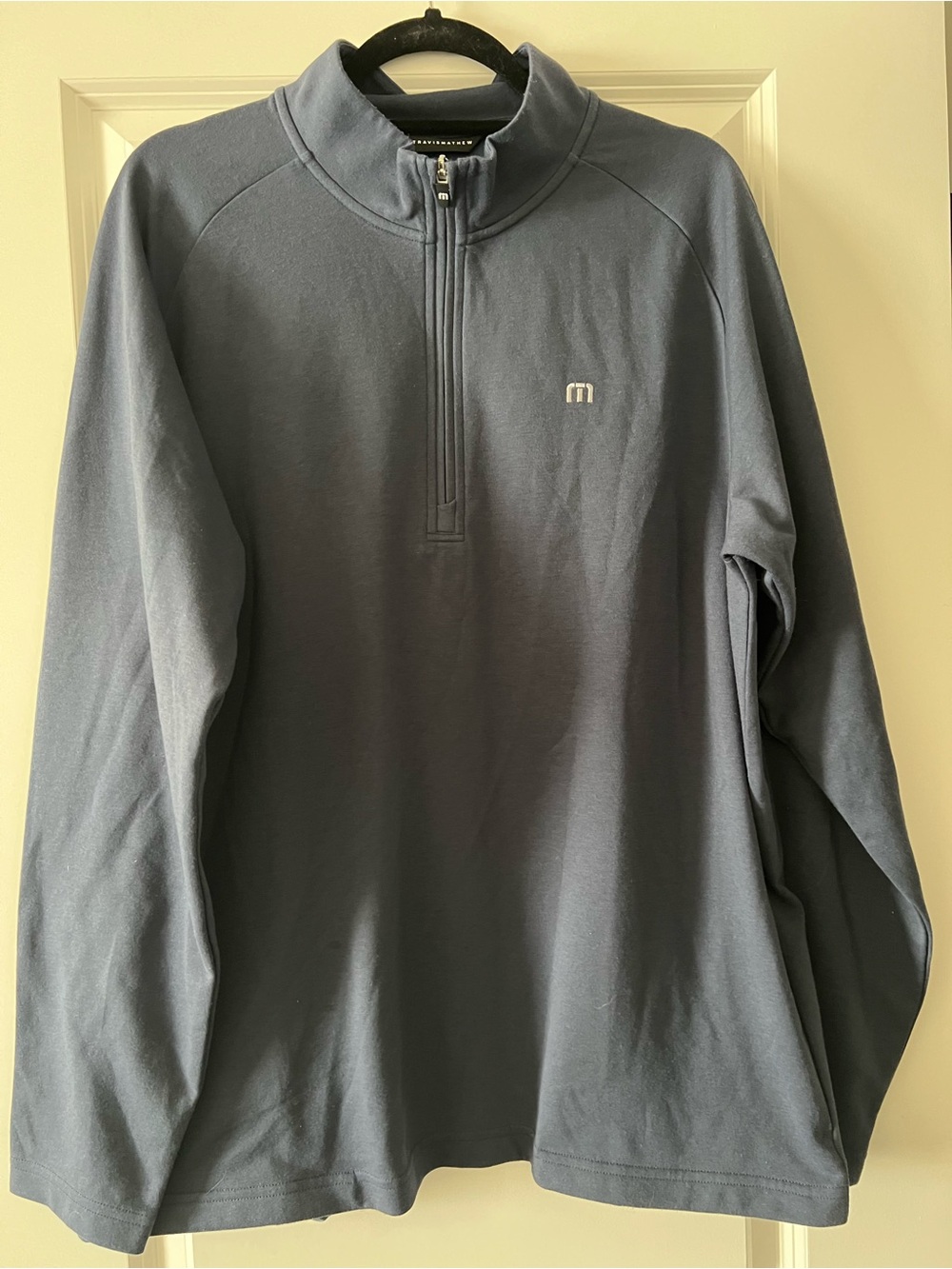Travis Mathew Men's Quarter-Zip Pullover - Blue Gray Color